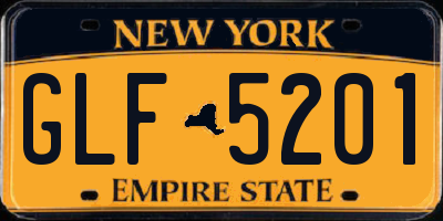NY license plate GLF5201