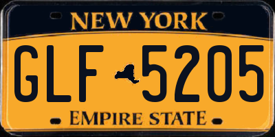 NY license plate GLF5205