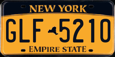 NY license plate GLF5210