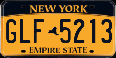 NY license plate GLF5213