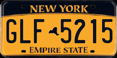 NY license plate GLF5215