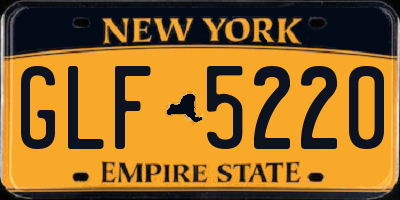 NY license plate GLF5220