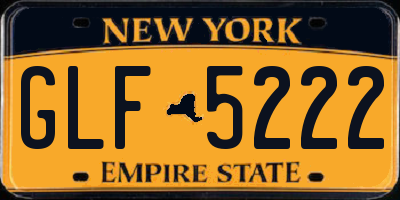 NY license plate GLF5222