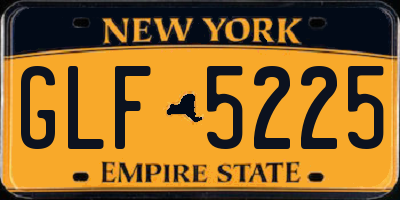 NY license plate GLF5225