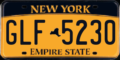 NY license plate GLF5230
