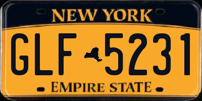 NY license plate GLF5231