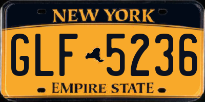 NY license plate GLF5236