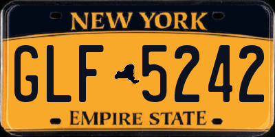 NY license plate GLF5242