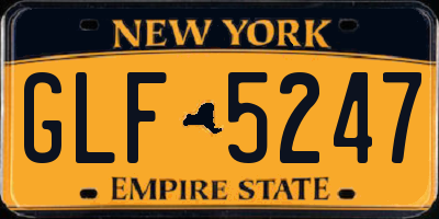 NY license plate GLF5247