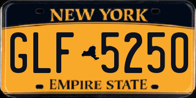 NY license plate GLF5250