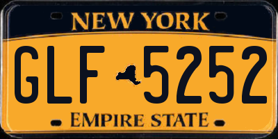 NY license plate GLF5252
