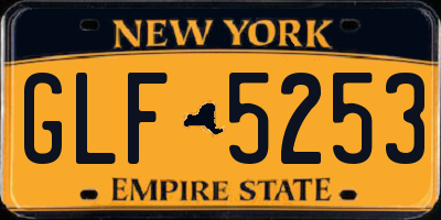NY license plate GLF5253