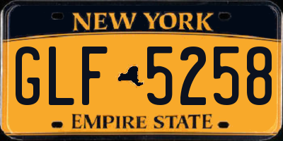 NY license plate GLF5258