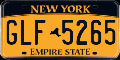 NY license plate GLF5265