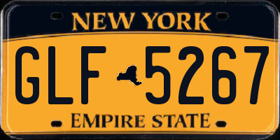 NY license plate GLF5267