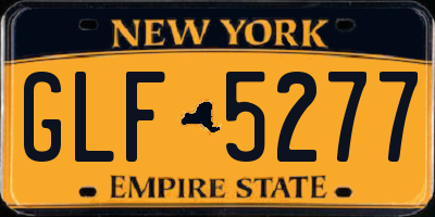 NY license plate GLF5277