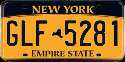 NY license plate GLF5281