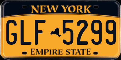 NY license plate GLF5299