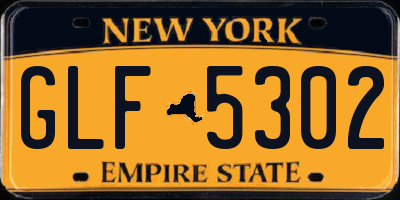 NY license plate GLF5302