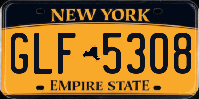 NY license plate GLF5308