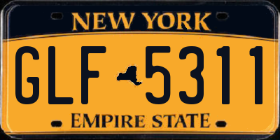 NY license plate GLF5311