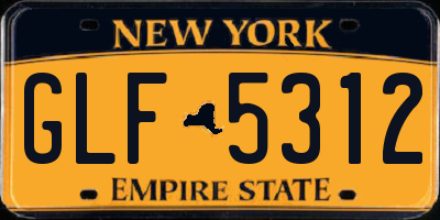 NY license plate GLF5312