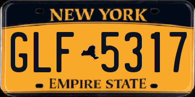NY license plate GLF5317