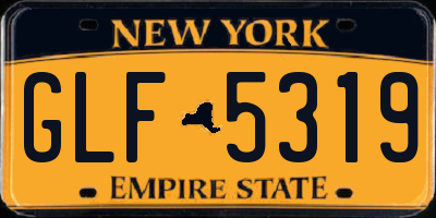 NY license plate GLF5319