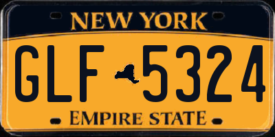 NY license plate GLF5324