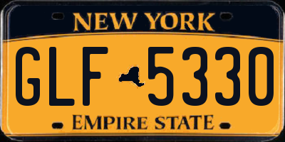 NY license plate GLF5330