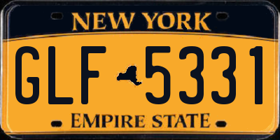 NY license plate GLF5331
