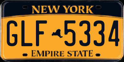 NY license plate GLF5334