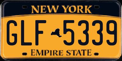 NY license plate GLF5339