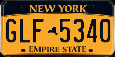 NY license plate GLF5340