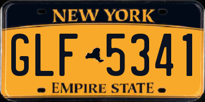 NY license plate GLF5341