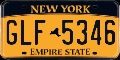 NY license plate GLF5346