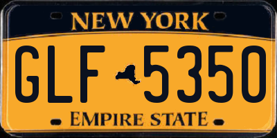 NY license plate GLF5350