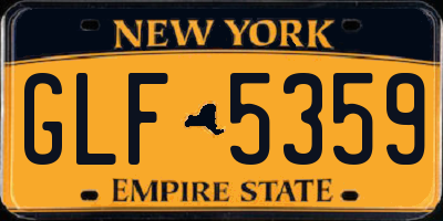 NY license plate GLF5359