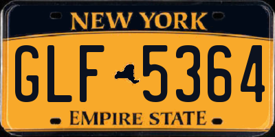 NY license plate GLF5364