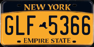 NY license plate GLF5366