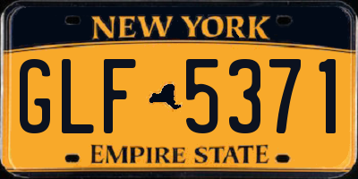 NY license plate GLF5371