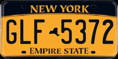 NY license plate GLF5372