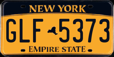 NY license plate GLF5373