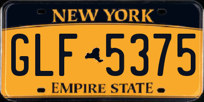 NY license plate GLF5375