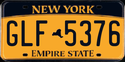 NY license plate GLF5376