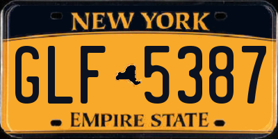 NY license plate GLF5387