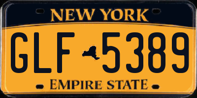 NY license plate GLF5389