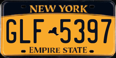 NY license plate GLF5397