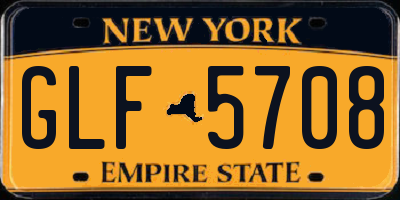 NY license plate GLF5708