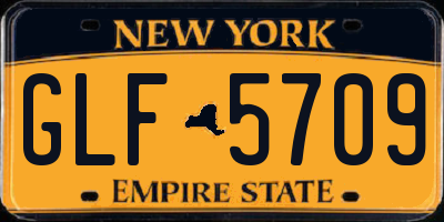 NY license plate GLF5709